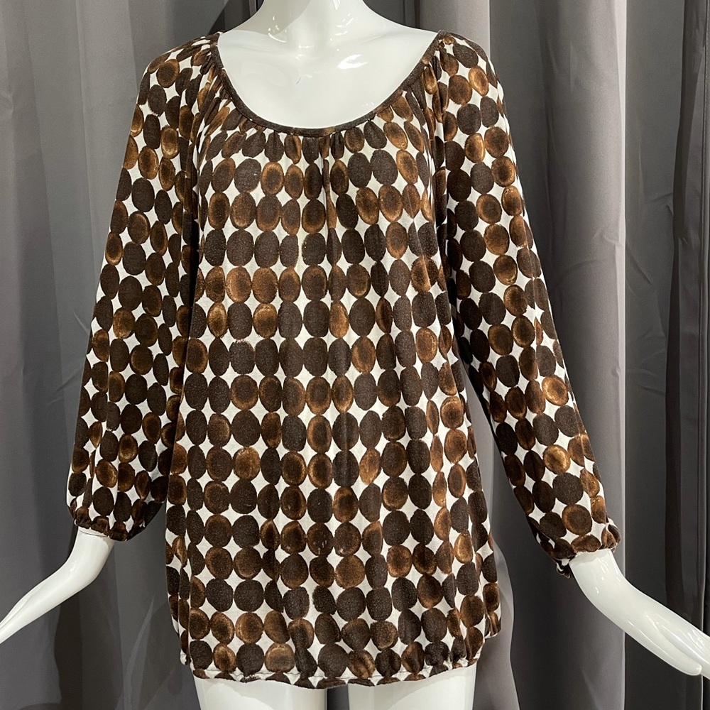 Michael Kors  Brown & White Top